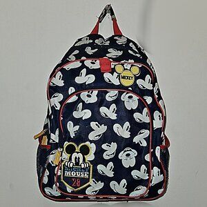 Disney Collection Mickey Mouse '28 16x12x5 Backpack, Blue/Red/Yellow